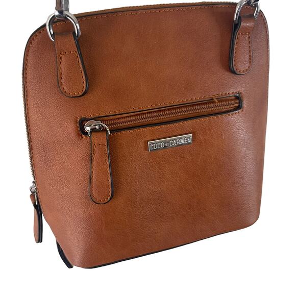 Coco + Carmen Italian Commuter Crossbody Vegan Leather Purse - Picture 1 of 8